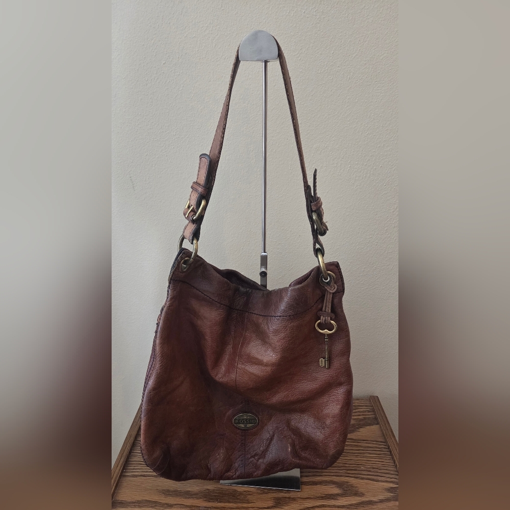 Fossil Brown Leather Shoulder Bag